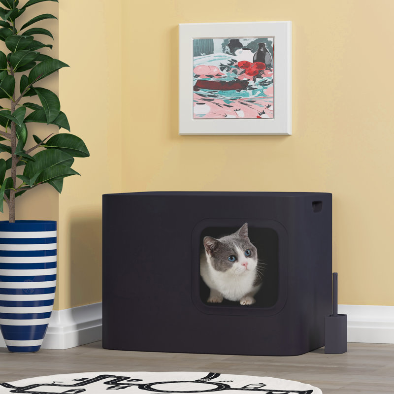 Archie & Oscar™ Plastic Cat Litter Box Enclosure with Scoop & Reviews